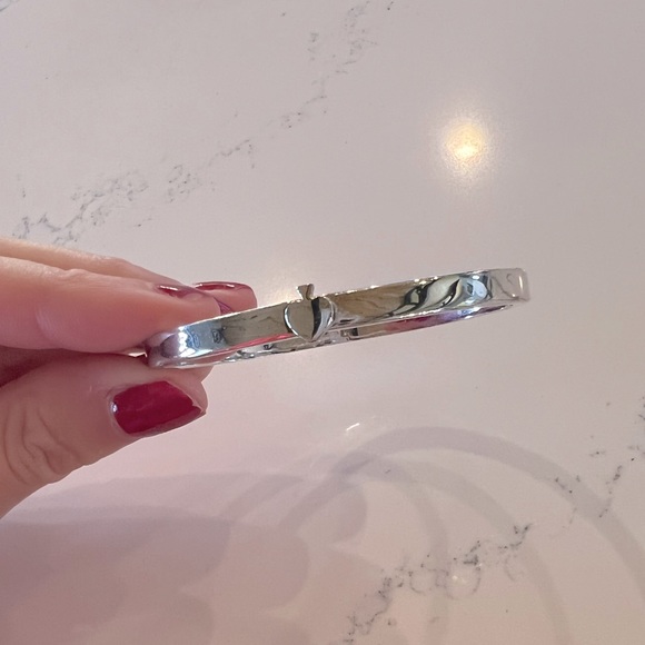 Kate Spade Silver Heritage Button Bangle - Picture 5 of 7